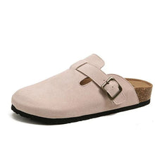 Zella - Unisex-Sandalen aus Leder im Boston-Stil – Rosa-Braun