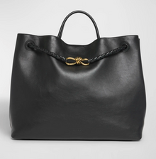 Luxuriöse vegane Leder Tote Bag – Große Handtasche mit Magnetverschluss – Schwarz