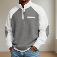 Lewiss - Pullover Mit Reißverschluss Und Hohem Kragen – Grau