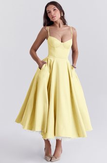 Ramona | Stilvolle A-line Kleid – Gelb