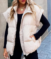 Modische Weste für Damen | Winter – Beige
