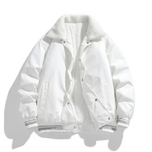 Heiko - Warme Winterjacke für Herren mit Sherpa-Kragen – Weiß