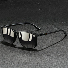 Chatioglow - Sonnenbrille mit quadratischem Rahmen und polarisierten UV-Schutz – Klassisches Schwarz