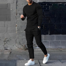 RAFAEL – Leichtes Set aus Pullover und Hose für Herren – Schwarz