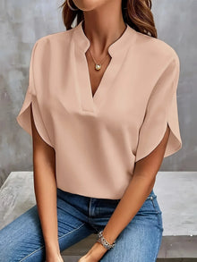 Norlina | Elegante Bluse mit verspielten Flügelärmeln – Rosa