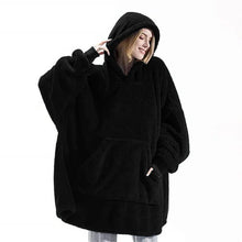 Oversize Hoodie Damen Kuschelpullover | Weich & Lässig – Schwarz