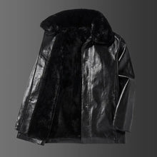 Vegane Lederjacke mit Kragen - Liam – Schwarz