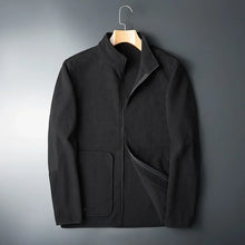 Leichte Herren-Fleecejacke mit kontrastierenden Details - Erian – Schwarz
