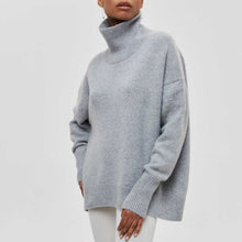 Damen Pullover | Lässig mit Rollkragen und weitem Schnitt – Grau