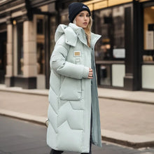 Lethara | Trendige und warme lange Winterjacke – Grün