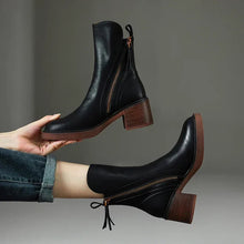 Klara™ – Lederstiefeletten – Schwarz
