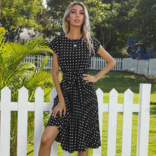Beth - Polka Bloom Kleid – Schwarz