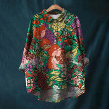 Liriane | Luftige Bluse mit romantischem Blumenmuster – Grün