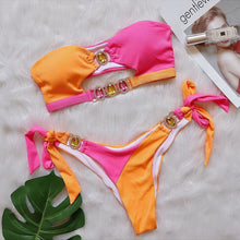 Bella - Funkelnde Eleganz & Sexy Ausstrahlung – Rosa-Orange