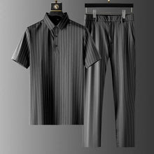 Atlas - Outfit-Set mit Streifen – Grau