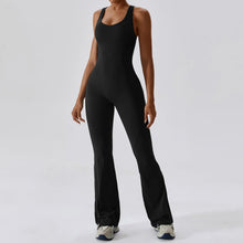 Alira | Yoga Einteiler Mit Figurbetontem Design & Flare-Bein – Premium Schwarz