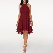 Ashley | Damen Abend Halter Kleid | Mini – Rot