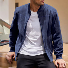 Norven™ Jacke In Wildleder-Optik Mit Premium-Komfort – Marineblau