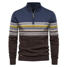 Herrenpullover mit Rundhalsausschnitt - PHILIP – Denim-Blau