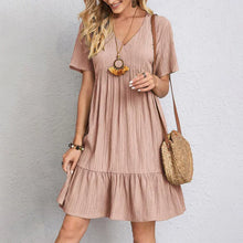 Hadley - Boho-Chic Rüschenärmeln Minikleid – Rosa