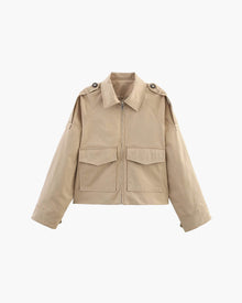 Karine | Kurz geschnittener Trenchjacke – Beige