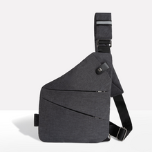 Liv | Sichere Schultertasche aus Nylon – Grau