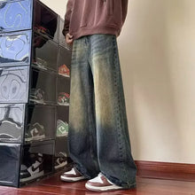 Retro-Baggy-Jeans für Herren | Lässig – Retro-Blau
