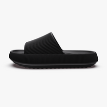 Slide-Sandale mit Strukturband | Extra-Sohle | Bequem & Modern – Schwarz