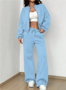 Set Mit Regular-Fit-Hose Und Geradem Bein - Cheyenne – Hellblau
