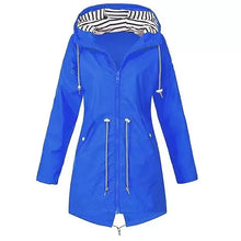 Wasserdichte Damenmackintosh mit verstellbarem Kordelzug – Blau
