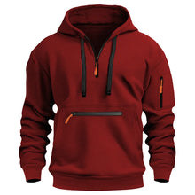 Lars | Hoodie mit Reißverschluss – Rot