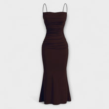 Mia Muse - Elegantes Maxikleid für festliche Anlässe – Braun