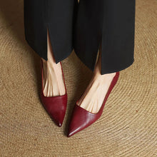 Samra – Pumps Aus Echtem Leder – Braun