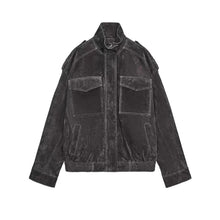 Darya | Kurze Oversize-Jacke – Dunkelgrau