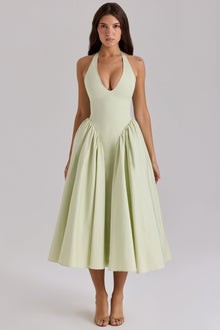 Shannah | Elegantes Midi-Kleid – Grün