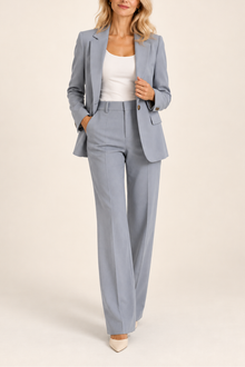 Danyela – Set Aus Blazer Und Hose Mit Geradem Bein – Grau
