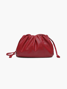 Damen Crossbody Tasche aus veganem Leder – Elegante Dumpling Bag – Rot