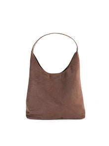 Elegante vegane Wildleder-Tasche – Geräumige Schulterhandtasche – Hellbraun