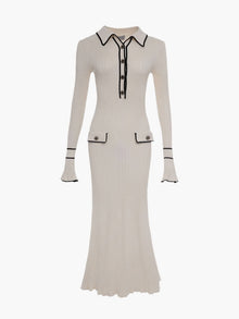 Leonor Midi Kleid – Weiß