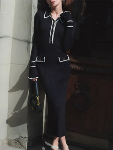 Leonor Midi Kleid – Schwarz
