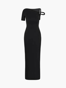 Kylie gedrehtes Maxi Kleid – Schwarz