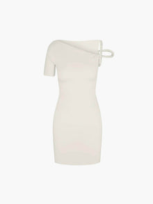 Kylie gedrehtes Mini Kleid – Creme