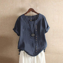 Sophie | Lässige Relaxed Fit Sommerbluse – Blau