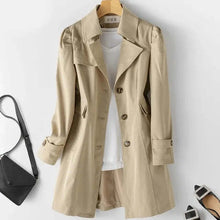 Eleganter Mittellanger Trenchcoat für Damen |  Ideal für den Winter – Braun