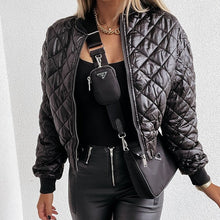 Steppjacke Bomber Kurz Modern – Schwarz
