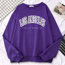 Damen-Sweatshirt mit Rundhalsausschnitt | Übergroß – Lila