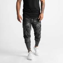 Stretchstoff Joggerhose Mit Taschen -  Francis – Grau-Camouflage