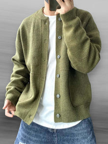 Strickjacke Mit Knopfleiste - Tristan – Grün