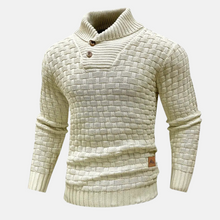 Strickpullover mit Schalkragen für Eleganz – Beige