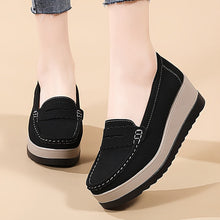 StrideLux™ – Bequeme Plateau Loafer für Damen – Schwarz